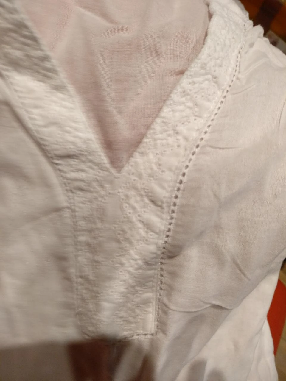 Vestido com renda 100% algodão – photo 5